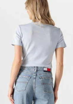 lichtblauwe tommy hilfiger t-shirt slim cody c-nk ss
