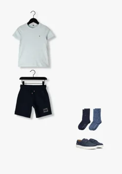 lichtblauwe tommy hilfiger t-shirt essential reg fit tee ss