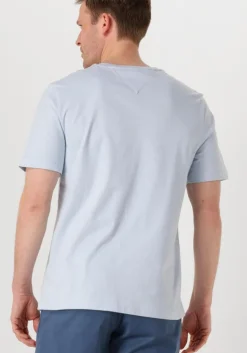 lichtblauwe tommy hilfiger t-shirt ess seasonal reg fit solid tee