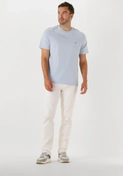 lichtblauwe tommy hilfiger t-shirt ess seasonal reg fit solid tee