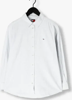 lichtblauwe tommy jeans blouses tjw rlx linen shirt