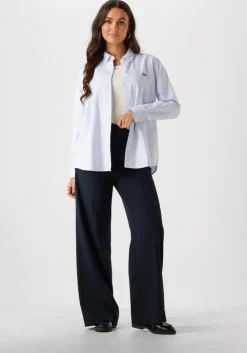 lichtblauwe tommy jeans blouses tjw rlx script oxford shirt