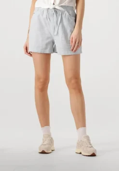 lichtblauwe tommy jeans korte broek tjw cotton linen short