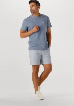 lichtblauwe tommy jeans korte broek tjm seersucker stp beach short