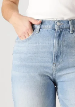 lichtblauwe tommy jeans straight leg jeans layla hr slim straight ch0115