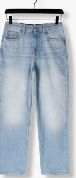 lichtblauwe tommy jeans straight leg jeans layla hr slim straight ch0115