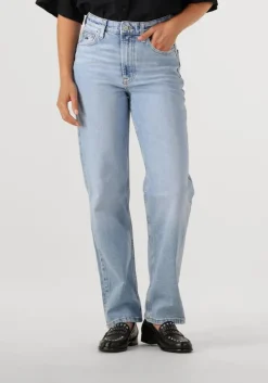 lichtblauwe tommy jeans straight leg jeans layla hr slim str bi0112 co