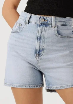 lichtblauwe tommy jeans shorts mom short bi0112