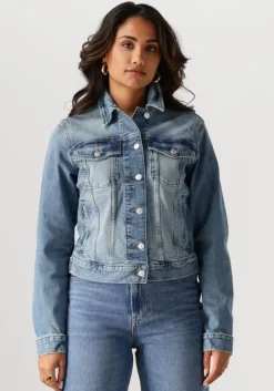 lichtblauwe tommy jeans spijkerjas classic trucker jacket ai8113