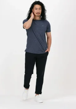 lichtblauwe tommy jeans t-shirt tjm slim jaspe c neck