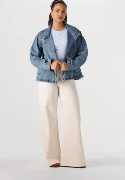 lichtblauwe tommy jeans t-shirt tjw slim essential rib ss ext