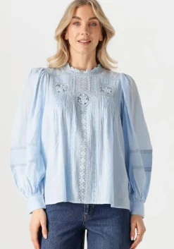 lichtblauwe vanessa bruno blouses calin