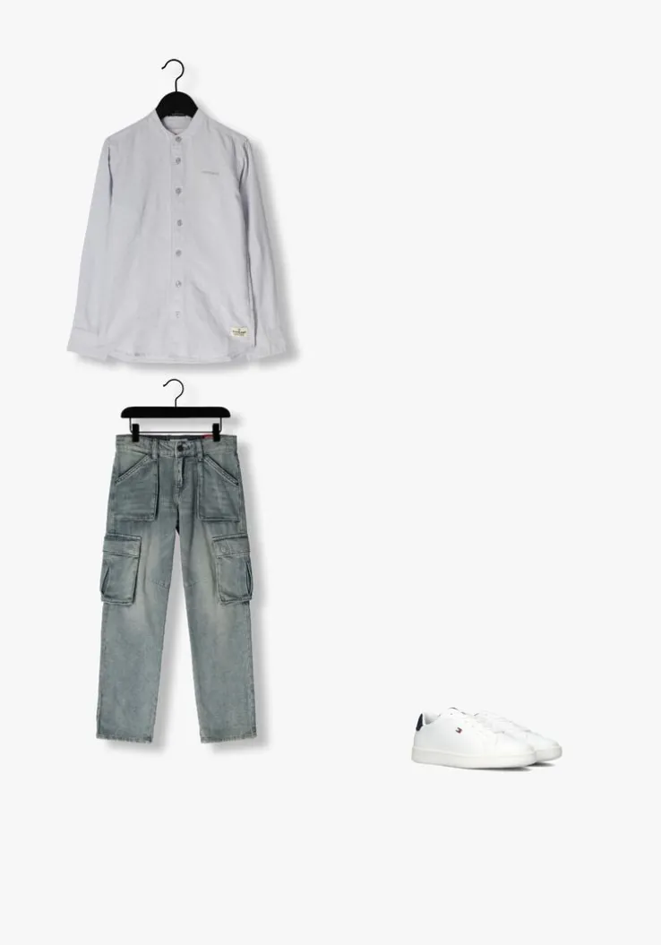 lichtblauwe vingino klassieke overhemden loshef