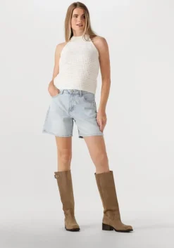 lichtblauwe withblack shorts wblkarolina denim short