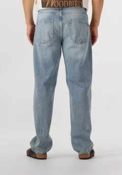 lichtblauwe woodbird straight leg jeans wbleroy arctic jeans