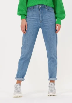 lichtblauwe y.a.s. straight leg jeans yaszeo mw gf ankle jeansd