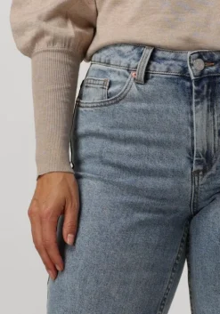 lichtblauwe y.a.s. straight leg jeans yasalena mw straight jeans