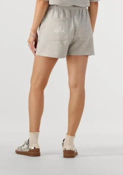 lichtgrijze alix the label korte broek ladies knitted sweat short