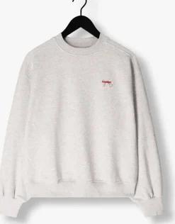 lichtgrijze another label sweater jaxy flower sweat