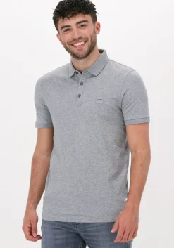 lichtgrijze boss orange polo passenger