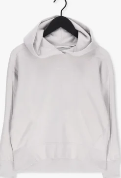 lichtgrijze calvin klein trui micro branding hoodie