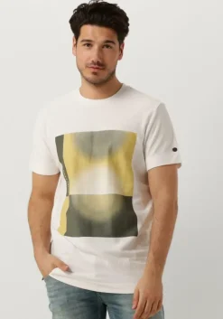 lichtgrijze cast iron t-shirt short sleeve r-neck regular fit twill