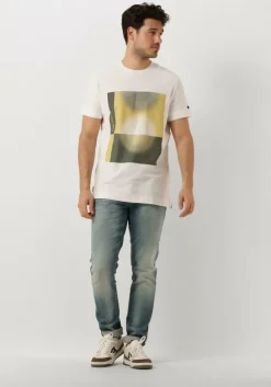 lichtgrijze cast iron t-shirt short sleeve r-neck regular fit twill