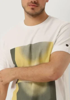 lichtgrijze cast iron t-shirt short sleeve r-neck regular fit twill