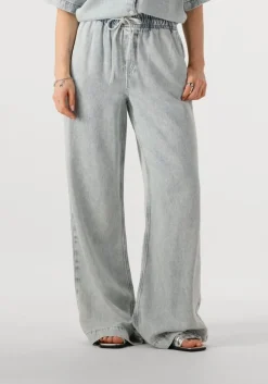 lichtgrijze catwalk junkie wijde broek denim jogger