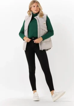 lichtgrijze esmé studios bodywarmer aimie quilt vest