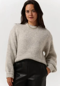 lichtgrijze gestuz trui diankagz pullover