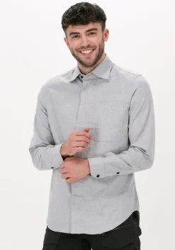 lichtgrijze g-star raw casual overhemd secret utility reg shirt