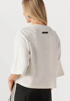 lichtgrijze haute l'amitié top hlt ss logo sweat