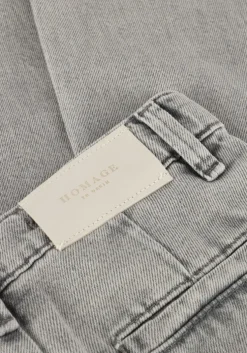 lichtgrijze homage wide jeans pleated jeans