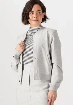 lichtgrijze jansen amsterdam jack goldie jasje hvm 274 bomber long sleeve