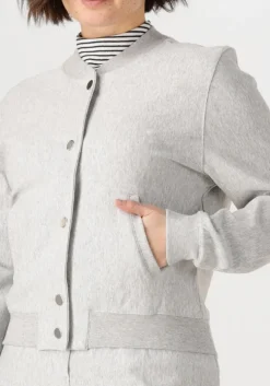 lichtgrijze jansen amsterdam jack goldie jasje hvm 274 bomber long sleeve