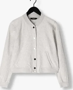 lichtgrijze jansen amsterdam jack goldie jasje hvm 274 bomber long sleeve