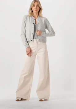 lichtgrijze jansen amsterdam jack goldie jasje hvm 274 bomber long sleeve