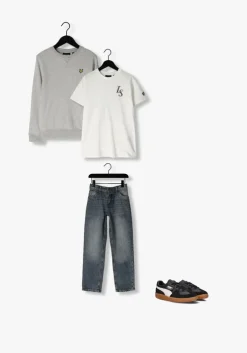 lichtgrijze lyle & scott sweater crew neck sweatshirt boys
