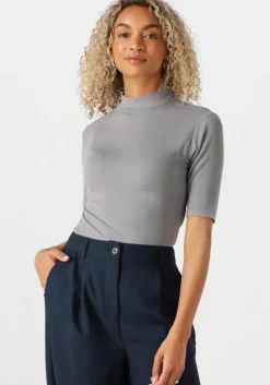 lichtgrijze modström top krown t-shirt