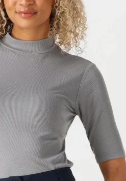 lichtgrijze modström top krown t-shirt