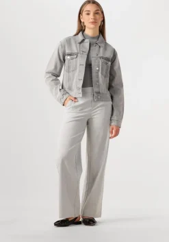 lichtgrijze modström top krown t-shirt