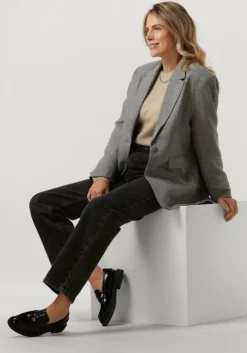 lichtgrijze neo noir blazer gaby structure blazer