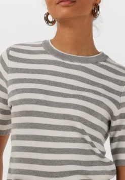 lichtgrijze object t-shirt objester s/s new knit pullover