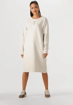 lichtgrijze penn & ink midi jurk dress print