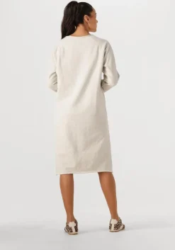 lichtgrijze penn & ink midi jurk dress print