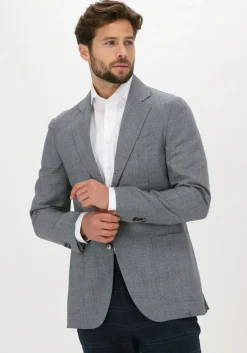 lichtgrijze profuomo colberts jacket halfmoon