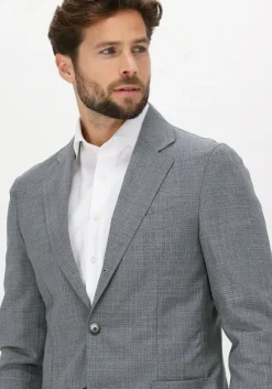 lichtgrijze profuomo colberts jacket halfmoon