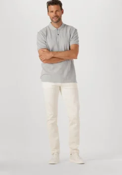 lichtgrijze profuomo polo polo short sleeve