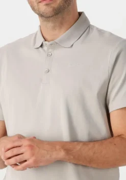 lichtgrijze pure path polo regular fit polo ss t-shirts